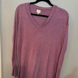 Lavender Soft V-Neck Women's Top